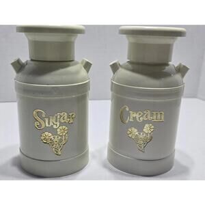 Vintage 1970's: D. M. Buter: Miniature Plastic Jugs: Cream & Sugar: